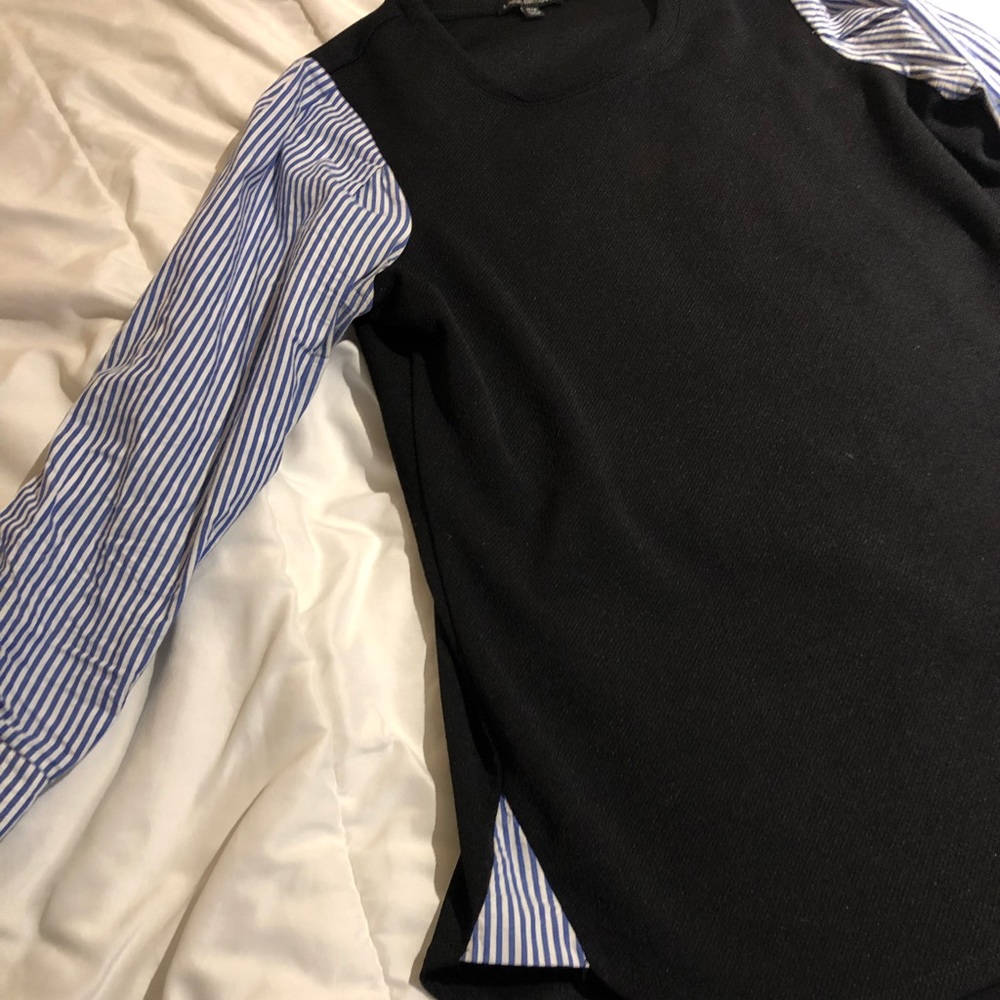 Work top that looks like a vest with a dress shirt